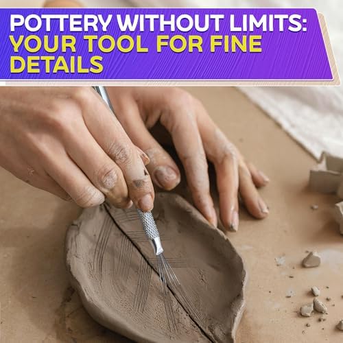 2 Pcs Pottery Scoring Tool Ceramics, 5.33 In, Stainless Steel Pottery Tools - Image 6
