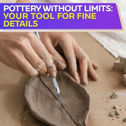 2 Pcs Pottery Scoring Tool Ceramics, 5.33 In, Stainless Steel Pottery Tools - Image 6