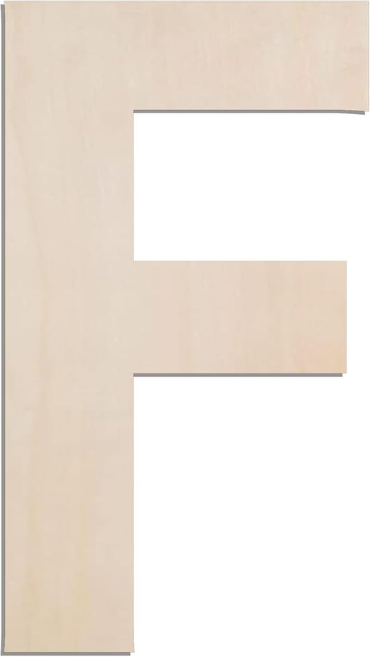MGTECH 17 Inch Large Wooden Letter F, 1/4 in Thick Big Wood Letter for Crafts and Wall Decor