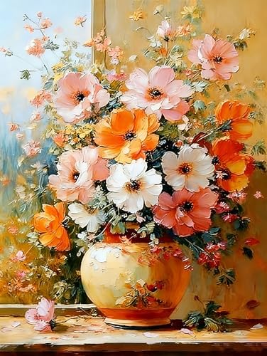 Flower Paint by Numbers Kit for Adults,Wild Daisy Adult Painting by Numbers for Beginner on Canvas,DIY Painting Kits for Home Wall Decor,Gifts (Flower5) by Unknown