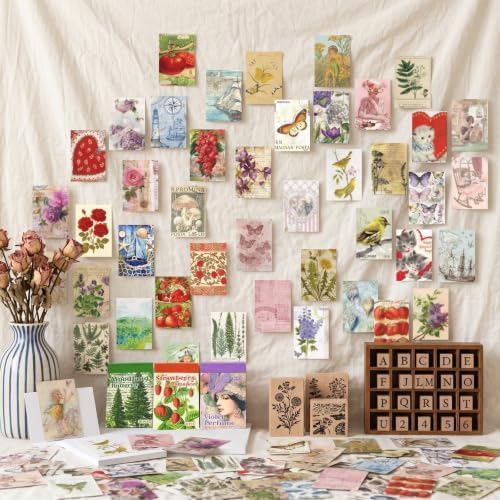 Vintage Washi Sticker Book, 300 PCS Scrapbooking and Journaling Stickers - Image 3