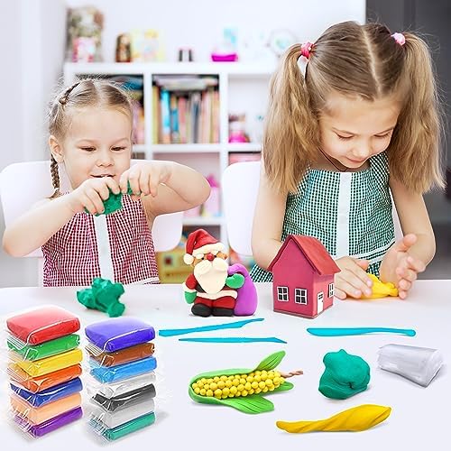 ESSENSON Air Dry Clay 50 Colors, Modeling Clay for Kids, DIY Molding Magic Clay, Gift for Kids - Image 5