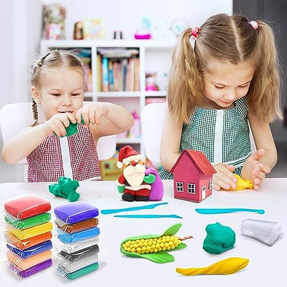 ESSENSON Air Dry Clay 50 Colors, Modeling Clay for Kids, DIY Molding Magic Clay, Gift for Kids - Image 5