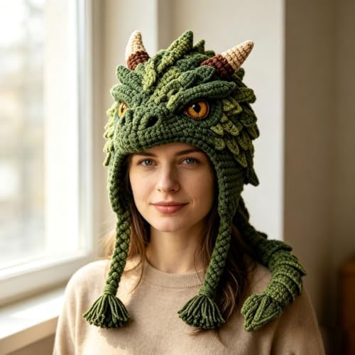 Fantasy Hood Hat DIY Crochet Kit Series for Beginners (Dragon) - Image 4