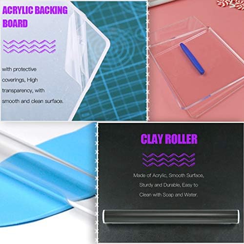 Swpeet 24Pcs Modeling Clay Sculpting Tools Kits, Painting Brush, Wooden Dotting Tools, Ball Stylus Tool, Plastic Ball Rod Stylus Modeling Tools, Clay Roller, Clay Scarper for Modeling Clay - Image 5