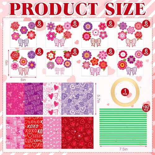 Motipuns 48 Set Flower Bouquet Craft Kit Graduation Gifts DIY Flower Paper Crafts Colorful Make Your Own End of Year Gifts Craft for Teacher Appreciation Handmade Project Home Classroom Activities - Image 3