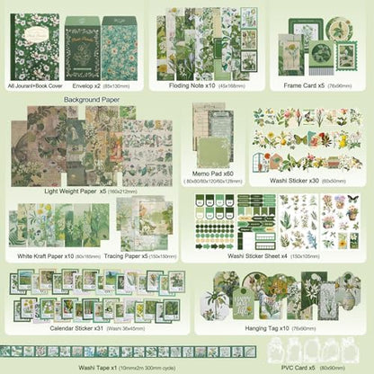 miikoul Vintage Scrapbooking Supplies Kit for Teen Girl Kid Women Diy Gift - Image 2