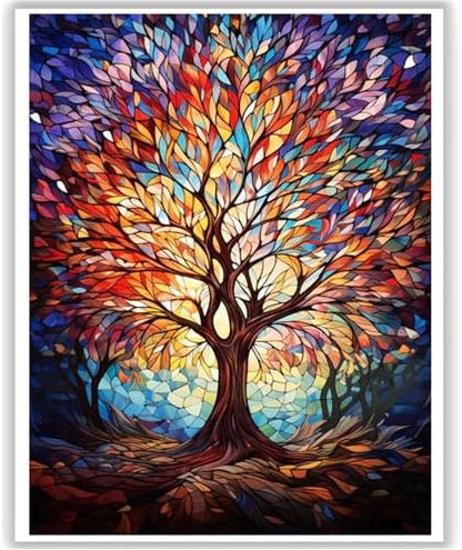 HITO Tree of Life Paint by Numbers Kit for Adults 16x20 Inch Frameless by HITO