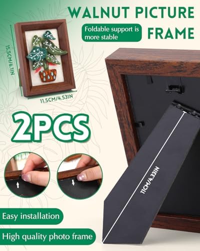OEHPICC Needle Felting Kit for Beginners with Frame, 2 Pcs Potted Plants - Image 5