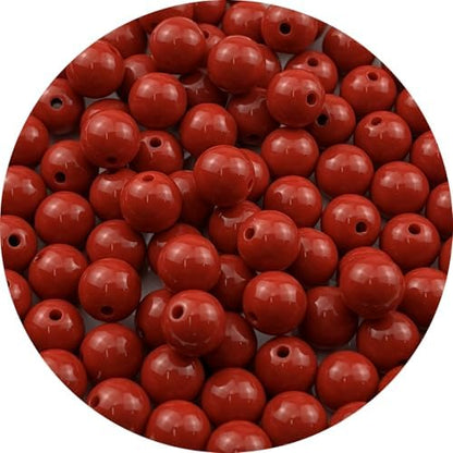 100pcs Acrylic Round Beads for Crafts 12mm Resin Candy Color Spacer Beads with Hole for Jewelry Making Sewing Crafts Decoration Necklaces Bracelets Earrings Supplies(Red) by Unknown