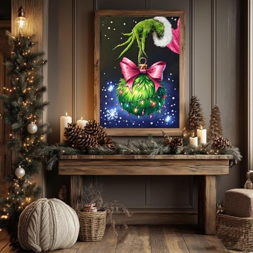 Christmas Paint by Numbers Kit for Adults,Winter Painting by Numbers,DIY Acrylic Paint Kit for Adults Beginners Without Frame,Easy Christmas Adult Paint by Number Kits on Canvas for Decor 16x20inch - Image 7