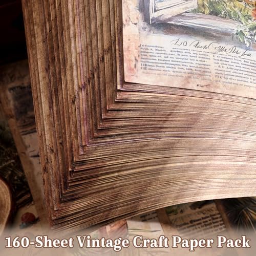 icceemee 160 Sheets Vintage Retro Scrapbook Paper, Junk Journaling Supplies Kit for Bullet Journals, Collage Art, Poster & Room Decor, Card Making, Gift Wrapping - Image 5