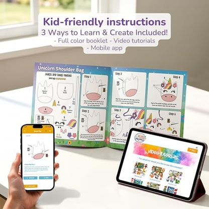 Craftorama Sewing Kit for Kids, Fun and Educational Accessories Craft Set for Girls Age 7-12, Sew Your Own Felt Accessories Craft Kit for Beginners - Image 6