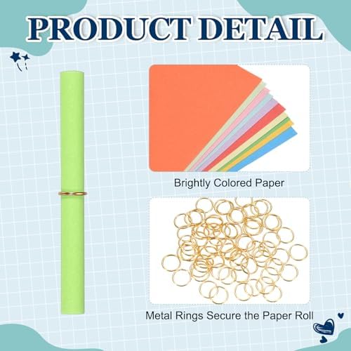 MECCANIXITY 100Pcs Message Paper Scrolls 7x14cm Lucky Wishing Green - Image 3