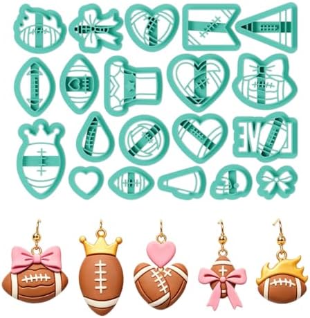ORIGACH 20 Pcs Football Themed Polymer Clay Cutters Set by ORIGACH