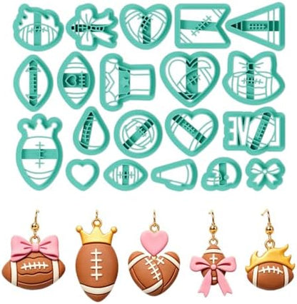 ORIGACH 20 Pcs Football Themed Polymer Clay Cutters Set by ORIGACH