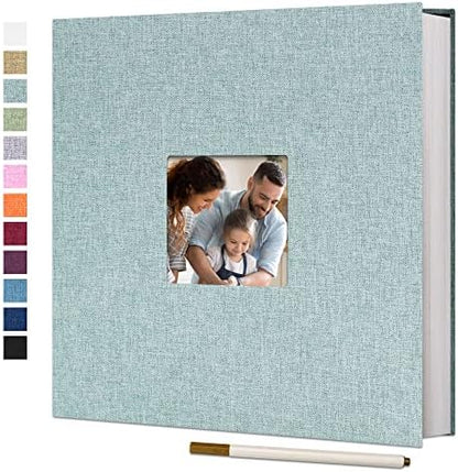 Vienrose Self Adhesive Photo Album with Window 11x10.6 60 Pages Turquoise by Vienrose