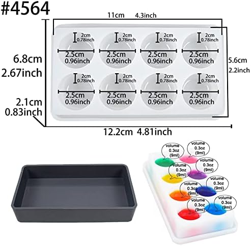 UV Resin Mixing Supplies, Palette Silicone Box with Lid, Stirring Rods, Measuring Cups - Image 3