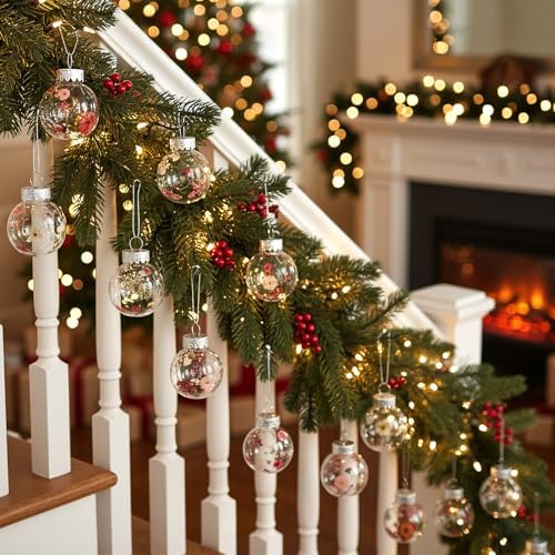 Gemscream 121 Pcs 20 Sets 2.36 inch Pressed Flower Craft Kit for Adults Womens Kit DIY Fillable Crafts Balls Dried Pressed Flowers Art Plastic Hanging Balls for Home Decor, Keepsake Crafts - Image 5