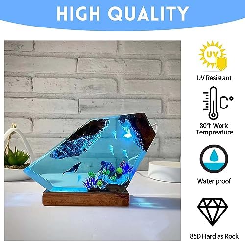 Epoxy Resin Kit, 4 Gallon Epoxy Resin Crystal Clear Not Yellowing No Bubble Self Leveling for DIY Molds Wood Jewelry Table Tops Bar Top Casting Coating Crafts Supplies Easy Mix 1:1 Ratio - Image 2