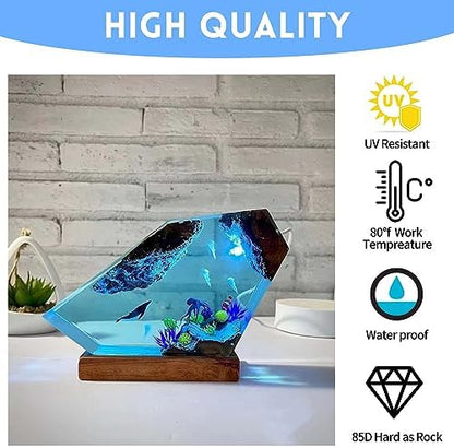 Epoxy Resin Kit, 1 Gallon/128OZ Epoxy Resin Crystal Clear Not Yellowing No Bubble Self Leveling for DIY Molds Wood Jewelry Table Tops Bar Top Casting Coating Crafts Supplies Easy Mix 1:1 Ratio - Image 3