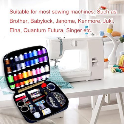 Sewing Kit with Case Portable Sewing Supplies for Home Traveler, Adults, Beginner, Emergency, Contains 18 Sewing Thread, Scissors, Needles, Measure etc,Very Light Tan - Image 6