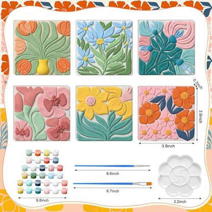 JellyArch 6 Set 3D Flowers Ceramic to Painting Kit - Image 2