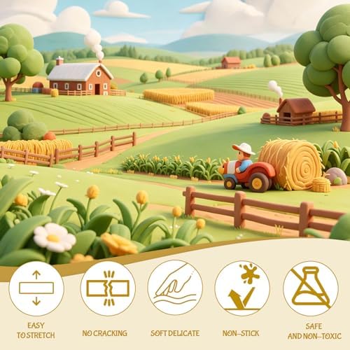 48 PCs Air Dry Clay Kit for Kids Age 3-12 with 3 Sculpting Tools 36 Colors - Image 3