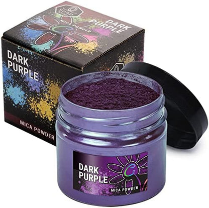Dark Purple Mica Powder for Resin Coloring 2 oz - Pigment Powder for Nails by ALEXES