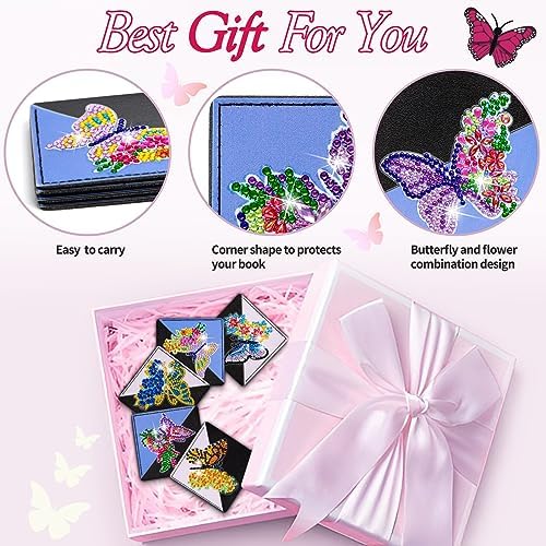 WIVICO 8Pcs Diamond Painting Bookmarks, Diamond Pearl Art Kits for Adults - Image 3