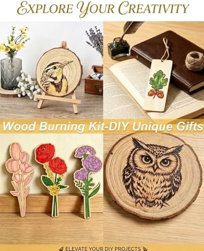 BIAJIYA 100Pc Wood Burning Kit for Adults, Beginners Woodburning Kit - Image 7