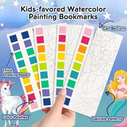 3pack Watercolor Painting Coloring Books Pocket Watercolor Paint Bookmarks - Image 4