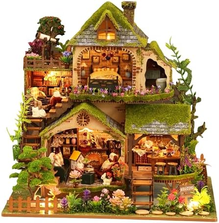 RHZN Miniature House Kit, Miniature Kit, Mini House Building Kit for Adult by RHZN