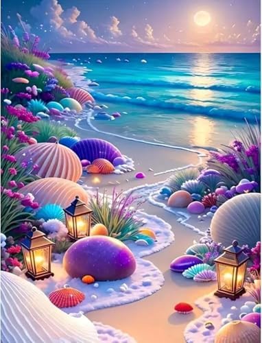 AIBOERL Paint by Numbers Kit for Adults Beginner, Beach, 12X16In by AIBOERL