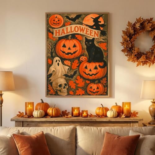 Halloween Paint by Numbers Kit for Adults-Pumpkin, DIY Oil Painting 10x12In - Image 2