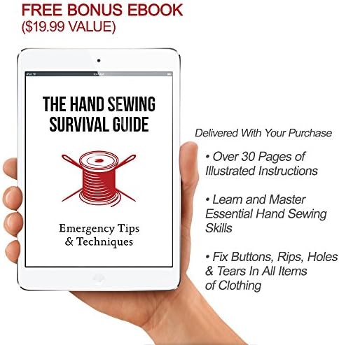 CraftLab Sewing Kits Best Mini Travel Sewing Kit - Portable Emergency Set with Needles, Thread, Scissors + Ebook - Image 2