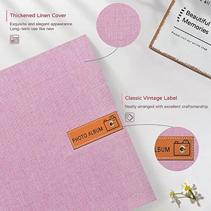 Popotop Large Photo Album Self Adhesive 4x6 5x7 8x10 Scrapbook Album DIY Picture Book,Gifts for Mom,Family Baby and Wedding,with Metal Pen and Plastic Board - Image 3