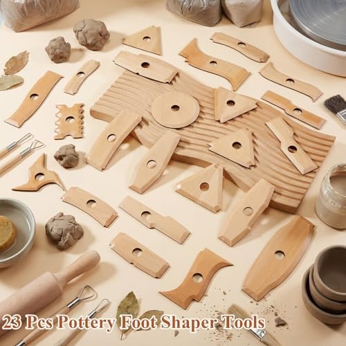 Amylove 23 Pcs Pottery Ribs Pottery Foot Ring Tool for Ceramics - Image 6