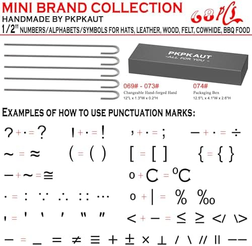 68Pcs 1/2" Custom Branding Iron for Wood, Leather Branding Stamp - Image 5