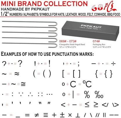 68Pcs 1/2" Custom Branding Iron for Wood, Leather Branding Stamp - Image 5