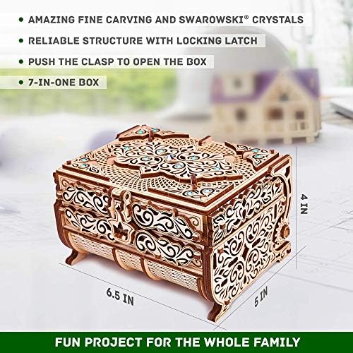 Wood Trick Treasure Box 3D Wooden Puzzles for Adults to Build - Image 3