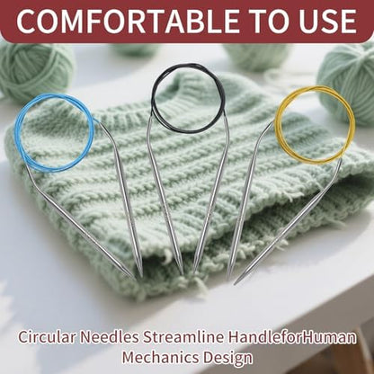 Soosui 9.0 mm Circular Knitting Needles US13, 47 inches/120 cm 3.5 mm, - Image 6