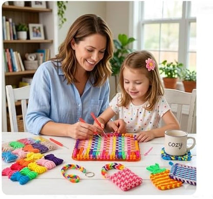 Upgraded Frame Weaving Loom Kit for Kids, Beginner Crochet Kit (224 Loops) - Image 2