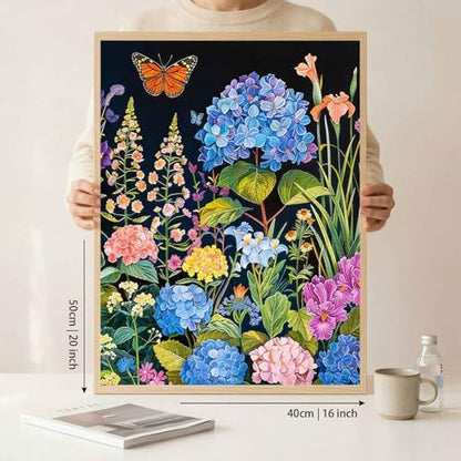 Amphol Paint by Numbers Kit for Adults - 16”x20” Bloom Garden DIY Paint by Numbers Kit for Beginners, Oil Flowers Painting Kit on Canvas Art for Home Wall Decor, Stress Relief with Acrylic Paint - Image 5