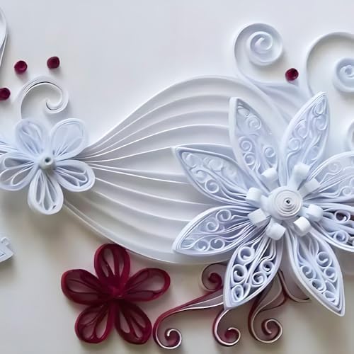Acoeitl Quilling Paper Strips 240 Strips White Paper Quilling Set Width 10mm Length 53cm Quilling Supplies DIY Quilling Paper Quilling Art Strip for Crafts (2 Pack) - Image 7