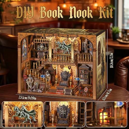 NookMaster Royal Knight Book Nook Kit, DIY Miniature Dollhouse Kit - Image 2