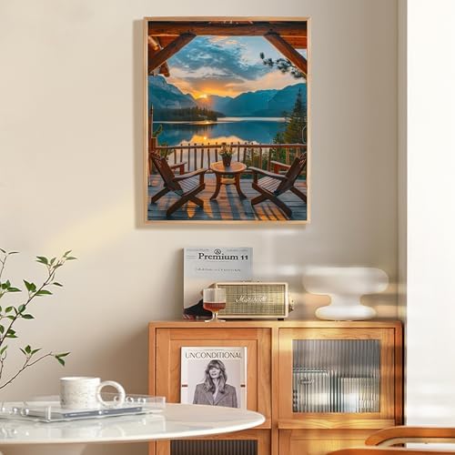 Fountor Sunset Paint by Numbers Kit for Adults Beginner 16x20 Inch - Image 2
