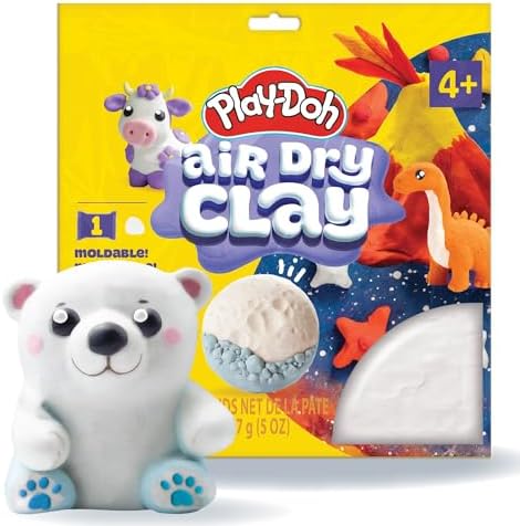 Play-Doh Brand Air-Dry Clay, 5 oz. Air and Modeling Clay Bag, Arts and Crafts Supplies for Adults and Kids, Tools & Kit by Play-Doh
