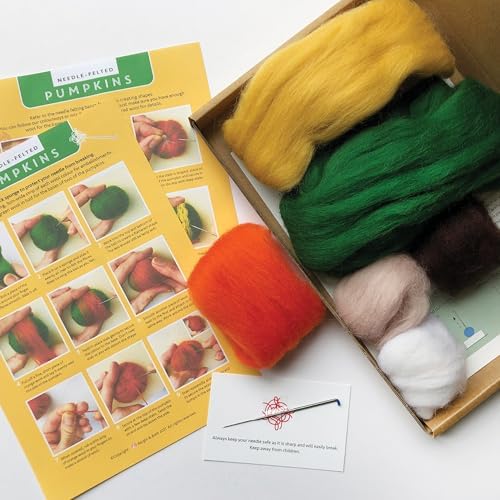 Bergin & Bath Needle Felting Kit - Pumpkins - Halloween Crafts - Make Your own Spooky Decorations! - Craft kit for Adults - Image 2