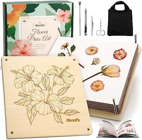 Aboofx Wooden Flower Pressing Kit, 11x11 Inch 10 Layers for Pressed Flowers by Aboofx